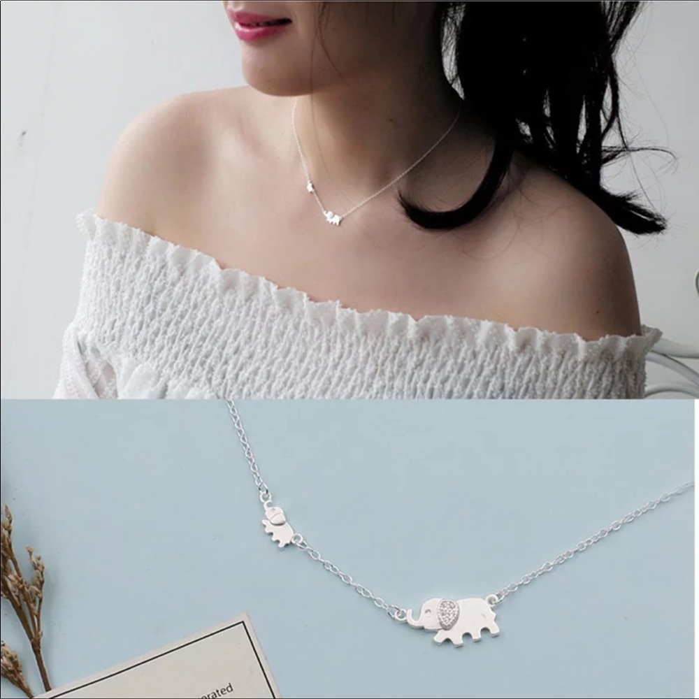 🌟 Elephant 🐘 Sterling Silver Necklace - Picture 3 of 5